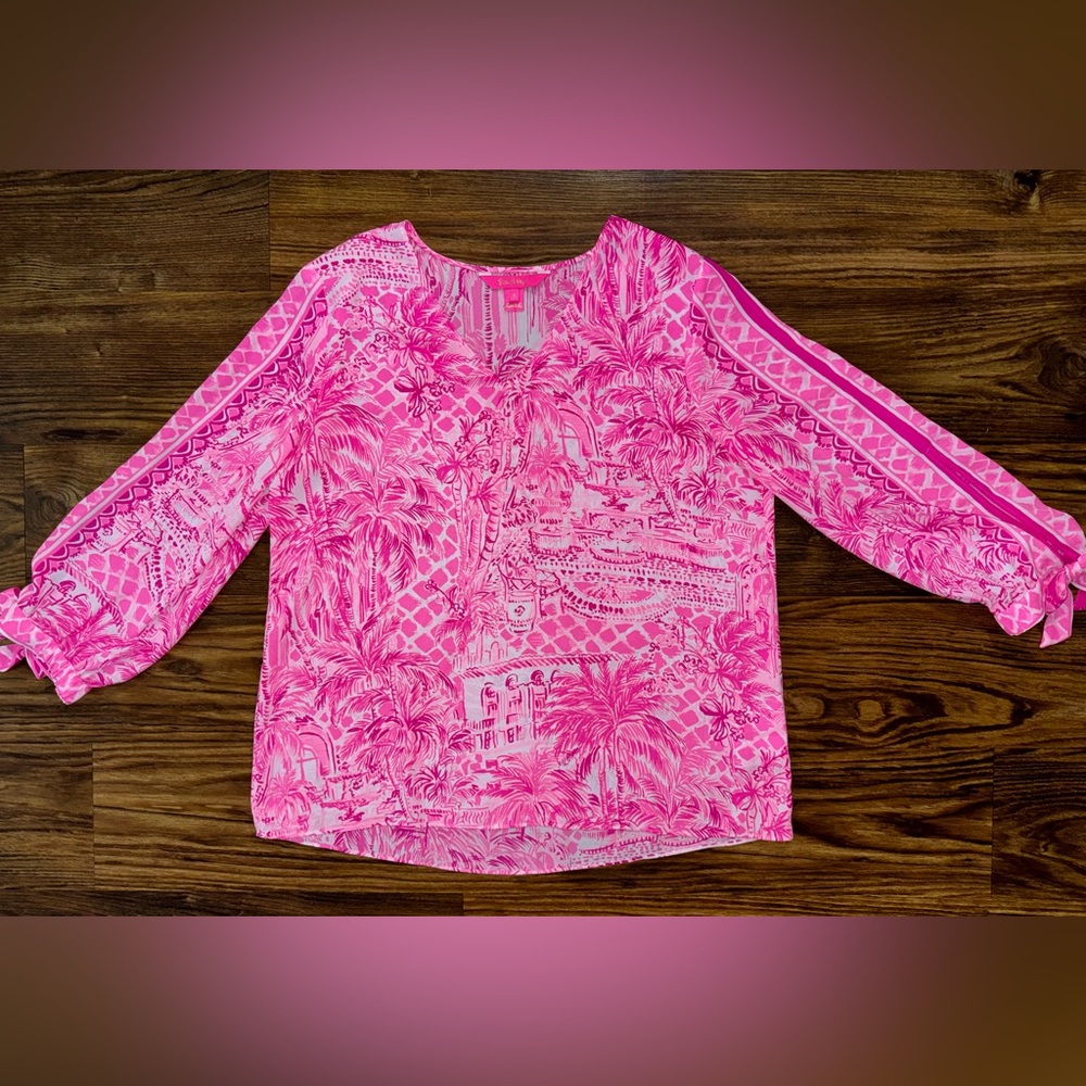 Lilly Pulitzer Pamala Top in Paradise Pink size Small - Picture 12 of 15